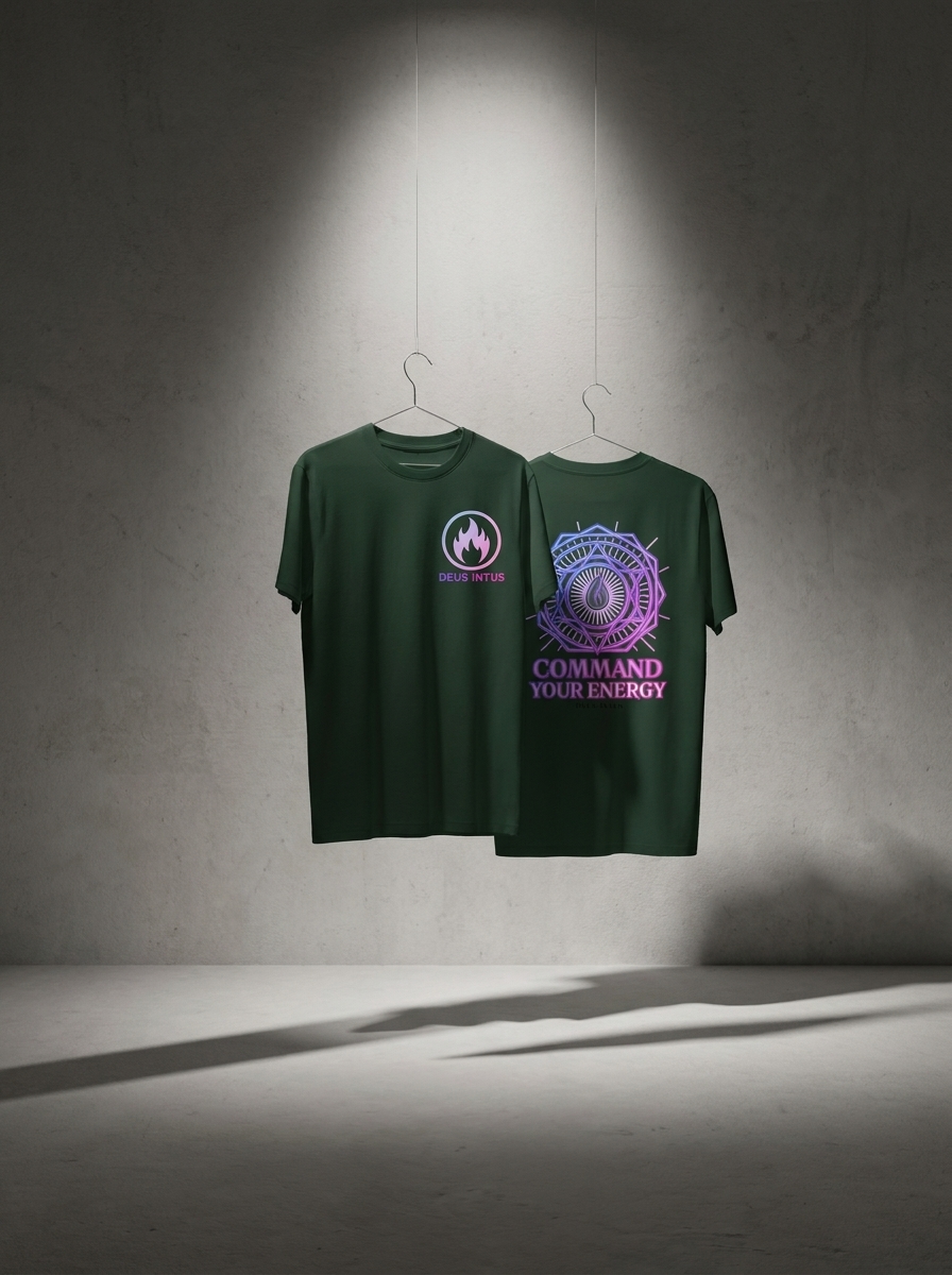 Black Deus Intus t-shirts featuring Law 01 Divine Oneness Remill T-Shirt artwork.