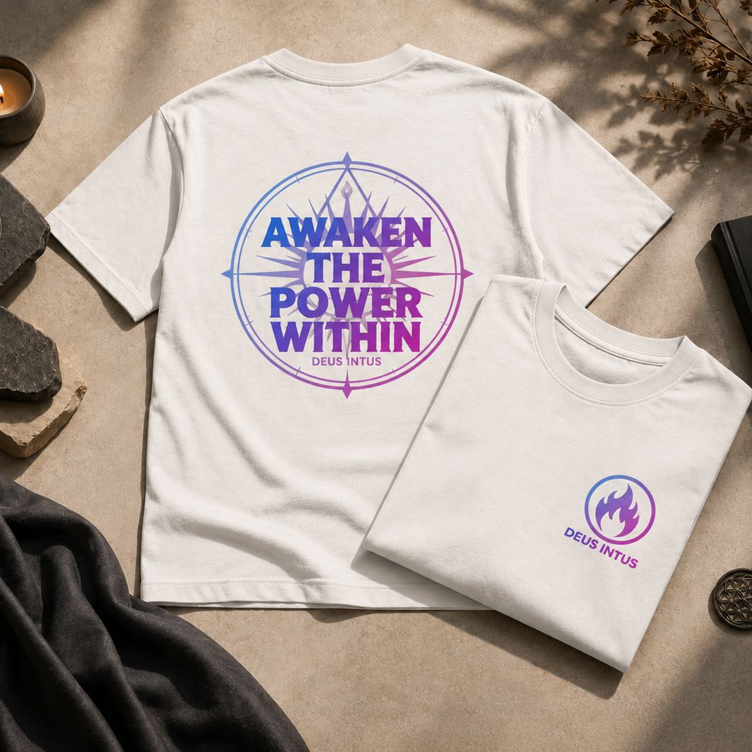 Deus Intus Awaken The Power Within Oversized Graphic T