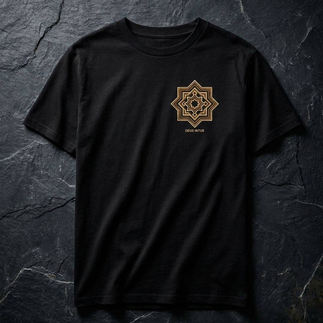 Deus Intus Golden Mandala Men’s Oversized Organic Cotton T