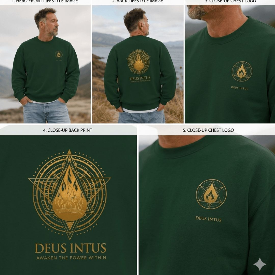 Deus Intus Oversized Sacred Geometry Sweatshirt