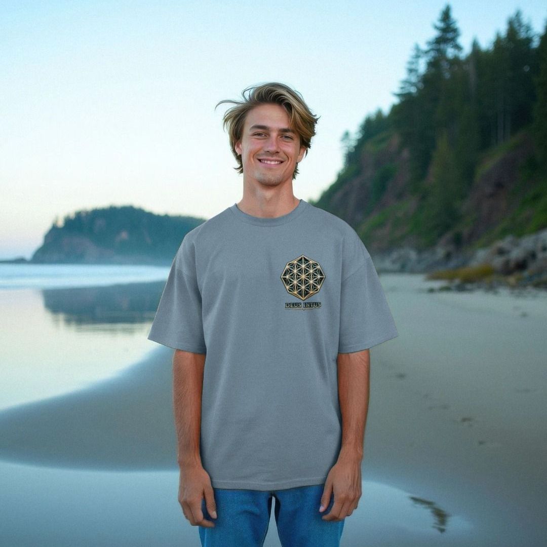 Deus Intus Sacred Geometry Men’s Oversized Organic Cotton T