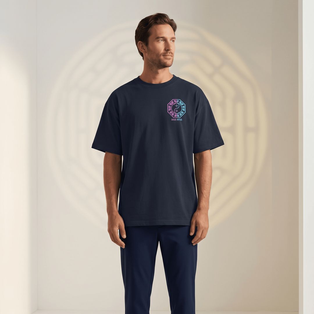 Deus Intus Yin Yang Bagua Men’s Oversized Organic Cotton T