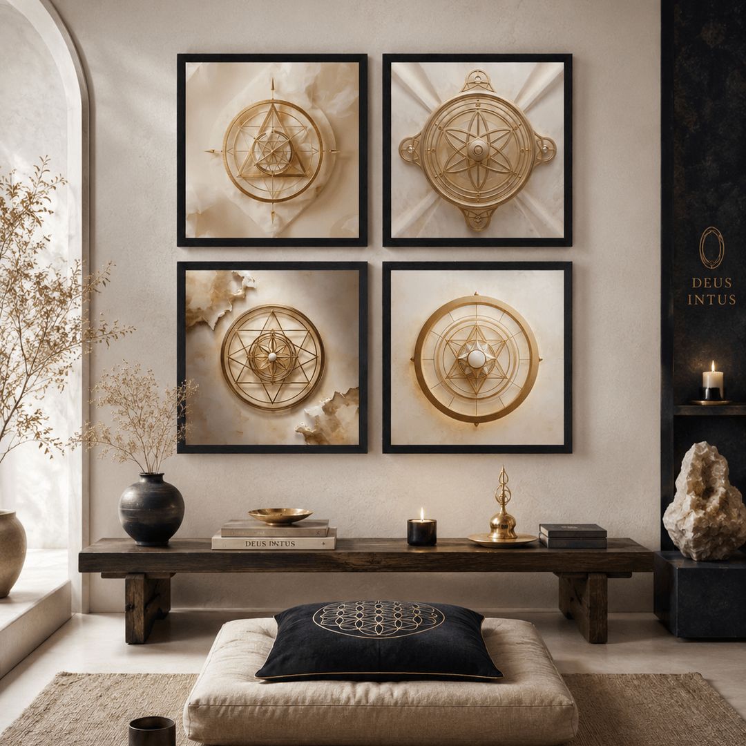 The Golden Blueprint Sacred Geometry Wall Art Print