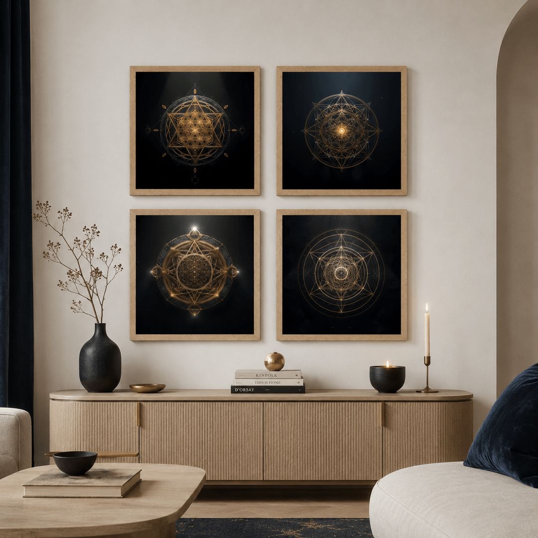 The Sovereign Flame Sacred Geometry Wall Art Print